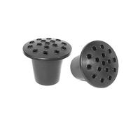 Lot de 2 supports de fleurs avec couvercles pour tombes funéraires, cimetières et cimetières (noir)