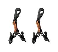 Lot de 2 supports de gants à double clip pour suspendre gants, casques et serviettes avec mousqueton et bande en nylon réfléchissant