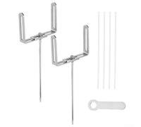 Lot de 2 supports de gouttière avec sangle, support réglable en métal pour gouttière de pluie, pour pelouse, cour, jardin (S)