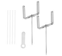 Lot de 2 supports de gouttières robustes - Stabilisateur réglable en acier inoxydable pour le drainage des eaux de pluie - Stabilisateur de tuyau de descente en plein air et de toit