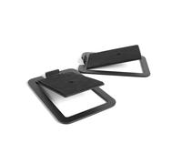 Lot de 2 supports de haut-parleurs de bureau pour haut-parleurs d'étagère moyenne et de taille moyenne de 7,6 à 10,2 cm pour Edifier MR4 MR3 MR3BT Blanc Fournitures de bureau (Noir)