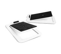 Lot de 2 supports de haut-parleurs de bureau pour haut-parleurs d'étagère moyenne et de taille moyenne de 7,6 à 10,2 cm pour Edifier MR4 MR3 MR3BT Blanc