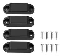 Lot de 2 supports de loquet magnétiques pour caravane et portes de rangement de camping-car avec un magnétisme puissant et une construction (noir ensemble de 2 pièces)