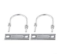 Lot de 2 supports de mât en U pour une installation sûre de radio CB Ham, TV et antennes Yagi en métal robuste Support fiable