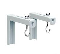 Lot de 2 supports de montage en métal blanc pour écran de projecteur, support mural et plafond pour home cinéma, peut supporter jusqu'à 30 kg