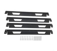 Lot de 2 supports de montage en métal pour système Toughbuilt pour Stacktech pour étagère murale en fer robuste noir (4 pièces)