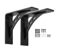 Lot de 2 supports de montage mural en forme de L pour cuisine, garage, ferme, intérieur et extérieur, système d'étagères