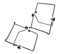 Lot de 2 supports de montage pliables et réglables en métal noir pour petits panneaux de 130 x 90 mm et grands panneaux de 180 x 140 mm