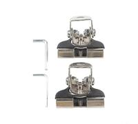 Lot de 2 supports de montage pour barre lumineuse LED de voiture en acier inoxydable 304 avec pince réglable à 180°, sans perçage, pour camion, VUS, VTT, tout-terrain, bande lumineuse de travail