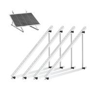 Lot de 2 supports de panneau solaire de 118 cm en aluminium pour centrale de balcon avec angle réglable de 0 à 90 °, panneau solaire 100 W-800 W, support de centrale de balcon, toit plat pour toit
