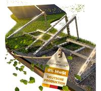 Lot de 2 supports de panneau solaire pour lestage - 0 % TVA - Support pour panneaux solaires jusqu'à 114,5 cm - Support de panneau solaire robuste - Réglable de 0° à 90° - Toit plat, centrale de