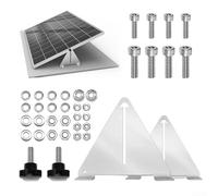 Lot de 2 supports de panneau solaire réglables, système de support PV inclinable avec construction en alliage d'aluminium pour une meilleure stabilité et résistance aux intempéries, convient pour les
