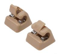 Lot de 2 supports de pare-soleil pour Mercedes W201 W123 W124 W126 W140 - Pièces de rechange conçues pour garder le pare-soleil stable et soutenir la fonction miroir d'éclairage (beige)