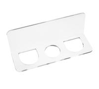 Lot de 2 Supports de Peigne de Salle de Bain, Support de Brosse à Cheveux, Fournitures de Rangement, Organisateur d'outils pour Cheveux avec Trois Trous, Support Mural pour Outils Chauds de Salle