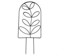 Lot de 2 supports de plantes de jardin en fer forgé pour plantes grimpantes et fleurs (noir)