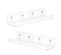 Lot de 2 supports de plantes en acrylique transparent avec ventouse pour jardin d'herbes aromatiques et pots succulents