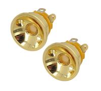 Lot de 2 supports de plaque électrique pour guitare électrique Tele, bague de montage jack en métal chromé, 30 x 26 mm, compatible avec les guitares de style Telecaster, argent/noir/doré