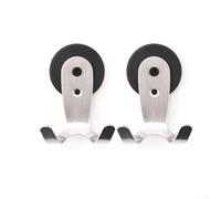 Lot de 2 supports de poignée à café en acier inoxydable avec aimant puissant pour le rangement des outils d'inviolabilité - Organiseur de cuisine pour machines à expresso - 75 x 55 mm (argenté)
