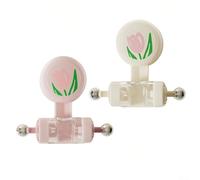Lot de 2 supports de pommeau de douche avec angle réglable à 360 degrés et ventouse robuste pour salle de bain (couleur claire)