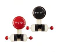 Lot de 2 supports de pommeau de douche avec angles réglables et fixation à ventouse ferme (couleur foncée)