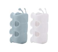Lot de 2 supports de pommeau de douche en silicone, sans perforation, ventouse universelle pour pommeau de douche à fixer au mur