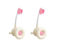 Lot de 2 supports de pommeau de douche réglables à ventouse sans perçage avec rotation multi-angles pour carrelage lisse, verre, salle de bain (rose)