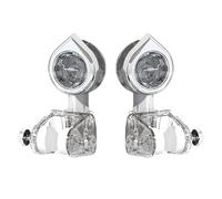 Lot de 2 supports de pommeau de douche réglables à ventouse - Support mural rotatif - Installation facile pour salle de bain lisse