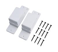 Lot de 2 supports de porte robustes pour bois de 5 x 10 cm, kit de renforcement de sécurité en acier en forme de U pour portes intérieures/extérieures, protection de maison, garage, sous-sol, noir