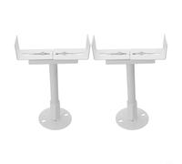 Lot de 2 supports de radiateur réglables vintage de 18 à 23 cm de style fonte pour radiateurs de chauffage central colonne, construction en fer robuste, facile à installer, blanc