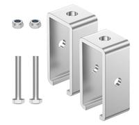 Lot de 2 supports de rail de chariot robustes montés sur écrou, 9,4 x 4,2 x 4,3 cm, support coulissant intermédiaire compact et robuste pour garage, entrepôt, centre commercial