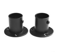 Lot de 2 supports de rail de penderie en acier inoxydable avec douilles à bride pour vêtements ou porte-serviettes dans plusieurs environnements de pièces (25 mm)