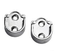 Lot de 2 supports de rail de penderie pour tringles de penderie dans les placards et espaces de rangement en alliage de zinc avec extrémité ronde (19 mm)