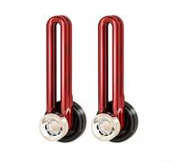 Lot de 2 supports de rangement multi-usages sans perçage pour chapeaux, bandeaux et bracelets, pour chambre à coucher, cuisine, salle de bain, entrée (noir et rouge)