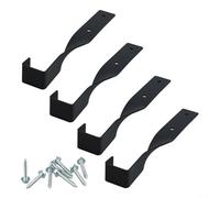 Lot de 2 supports de rangement muraux en acier robuste pour garage ou atelier, noir, 2 pièces