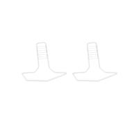 Lot de 2 supports de roue rotatifs pour hamster - Pour gerbilles - Blanc - 22,6 x 15 cm