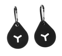 Lot de 2 supports de sac à crottes noirs, support de sac à crottes mains libres, avec 2 crochets, support de sac à crottes en silicone pour sacs à crottes de chien, support de sac en laisse pour chiot