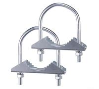 Lot de 2 supports de serrage en U pour installation sécurisée de radio CB Ham pour antennes Wifi Yagi