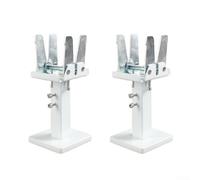 Lot de 2 supports de sol réglables pour radiateur en acier avec extension fixe pour un montage stable, hauteur de 14 à 21 cm, construction en acier au carbone