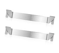 Lot de 2 supports de spatules en acier inoxydable compatibles avec la plaque Blackstone, support de spatule de barbecue à clipser sur le bord compatible avec Camp Chef Royal Gourmet et autres