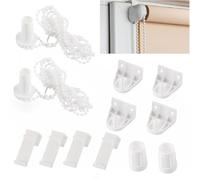 Lot de 2 supports de store 17 mm - Pièces de rechange pour fenêtre - Kit de fixation de rideau pour volets roulants occultants