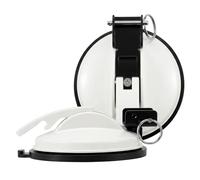 Lot de 2 supports de store avec ventouse de 14 cm - Support pour pied d'auvent - Compatible avec Thule Fiamma Dometic - Support stable sans perçage - Accessoires de camping (blanc)