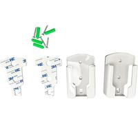 Lot de 2 supports de télécommande autocollants muraux pour climatisation - Boîte de rangement - Support mural pour télécommande (blanc)