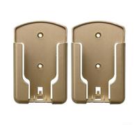 Lot de 2 supports de télécommande, support mural, auto-adhésif sans perçage, rangement ABS pour TV AC stéréo, doré