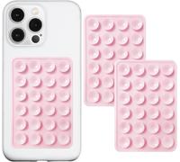 Lot De 2 Supports De Téléphone À Ventouse En Silicone, Support De Téléphone Adhésif En Silicone, Antidérapant Pour Téléphone Portable, Support Solide Pour Selfies Et Vidéos (Rose Clair)[Z39]
