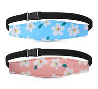 Lot de 2 supports de tête de siège auto pour bébé, support de tête pour tout-petit, sangle de tête pour appui-tête, appuie-tête de poussette pour soulager le cou pour enfants et tout-petits (fleur