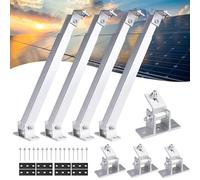 Lot de 2 supports de toit pour panneau solaire - Montage mural - Extra long - 1040 mm - Réglable de 0 à 60° - Pour toit plat