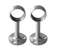 Lot de 2 supports de tringle à bride de fixation au plafond pour tringle à rideaux, tringles de placard