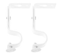 Winomo Lot de 2 supports réglables pour tringle à rideau Réglables de 18 à 22 mm (blanc)