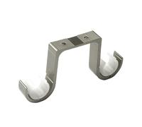 Lot de 2 supports de tringle à rideaux doubles robustes en alliage d'aluminium - Supports de tringle à rideaux - Tringles d'installation pour tringles à rideaux - 3 couleurs - Supports de tringle à