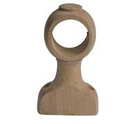 Lot de 2 supports de tringle à rideaux en bois pour tringles de 35 mm - Finition naturelle (bûche)